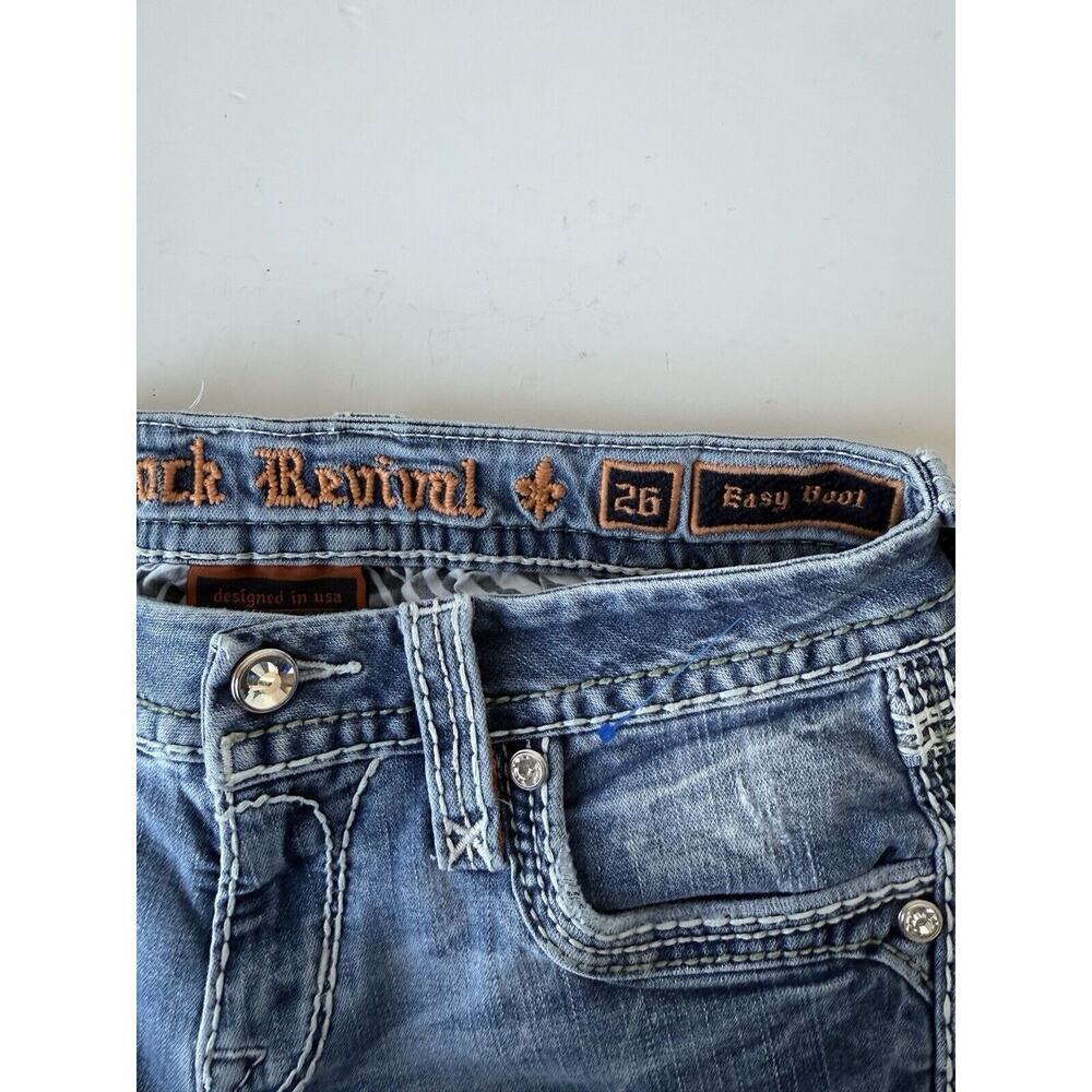 Rock Revival Jeans Women’s 26 blue easy boot lyon festival rodeo western cowgirl - Picture 7 of 12